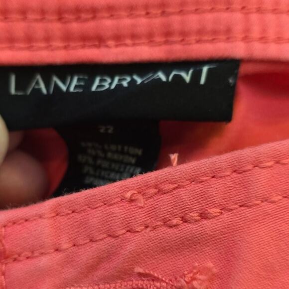 Lane Bryant pink Salmon Capri Cropped Pants Plus Size 22 - Picture 10 of 10